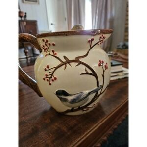 Harry And David Woodland Bird And Berry Tea Picher